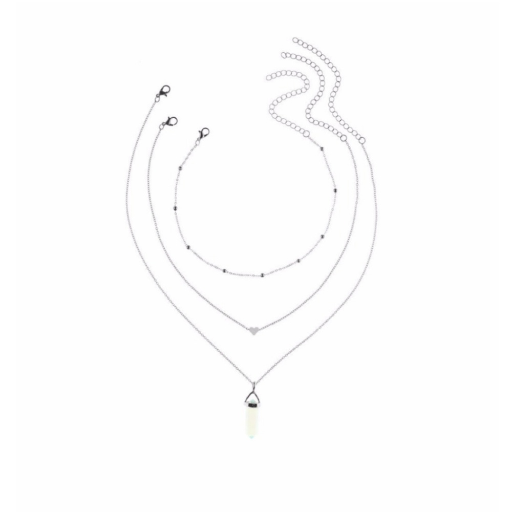 2/$25๐ NAVA Heart ๐ Gem Stone Necklace - Picture 4 of 6